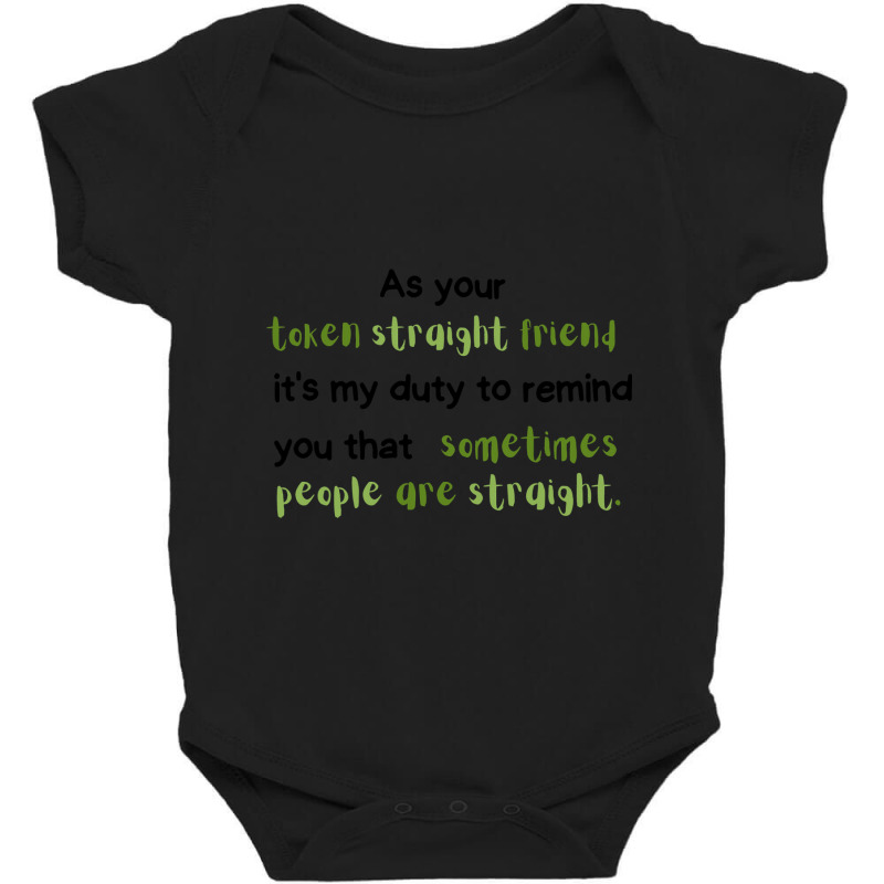 Limited Edition Sometimes People Are Straight, Heartstopper Quote, Hea Baby Bodysuit by Sierra Dennis | Artistshot