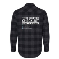 Tech Technical Support Checklist Programmer All Things Geek Flannel Shirt | Artistshot