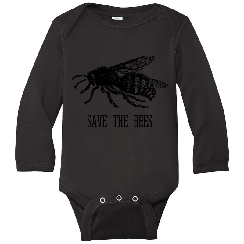 Limited Edition Save The Bees (vintage Bee Illustration) (2) Long Sleeve Baby Bodysuit by poppyallen | Artistshot