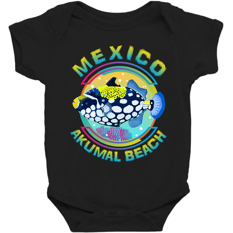 Limited Edition Mexico Akumal Beach (riviera Maya), Clown Triggerfish Baby Bodysuit by Pannell Quintero | Artistshot