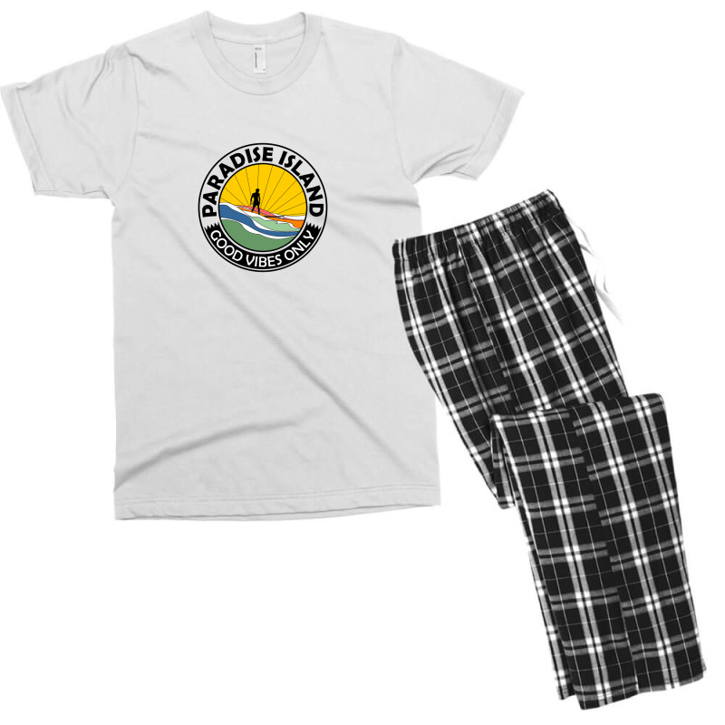 Paradise Island Good Vibes Only Summer Men's T-shirt Pajama Set by Disgus_Thing | Artistshot