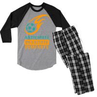 Anticipate Devastate Dominate  Foot Ball Men's 3/4 Sleeve Pajama Set | Artistshot