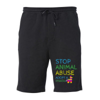 Limited Edition Animal Activis Stop Abuse Adopt A Pinata Fleece Short | Artistshot