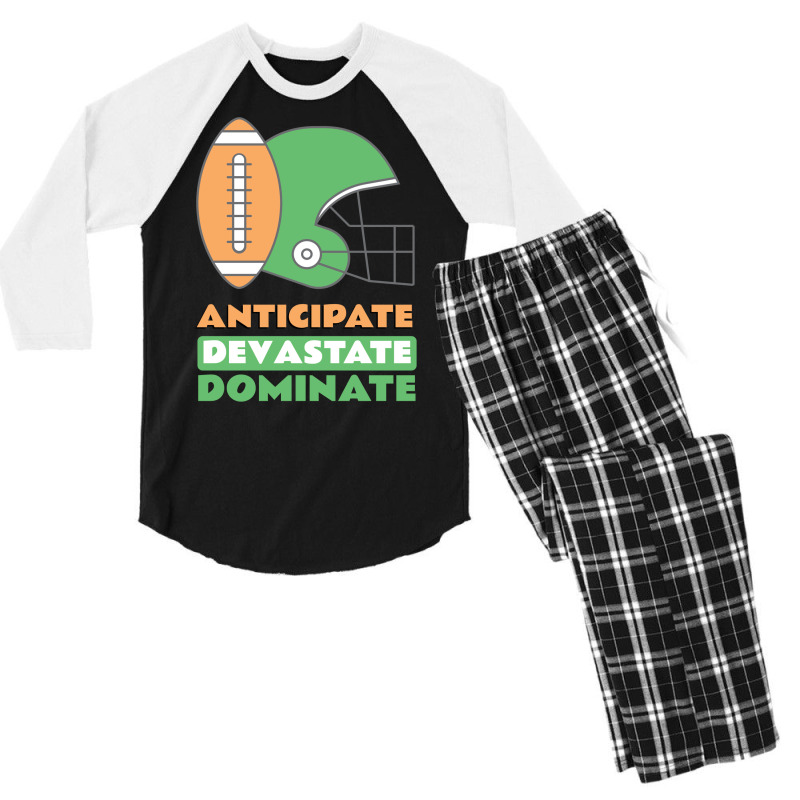 Anticipate Devastate Dominate  Rug Men's 3/4 Sleeve Pajama Set by erbkanfonkwe9 | Artistshot