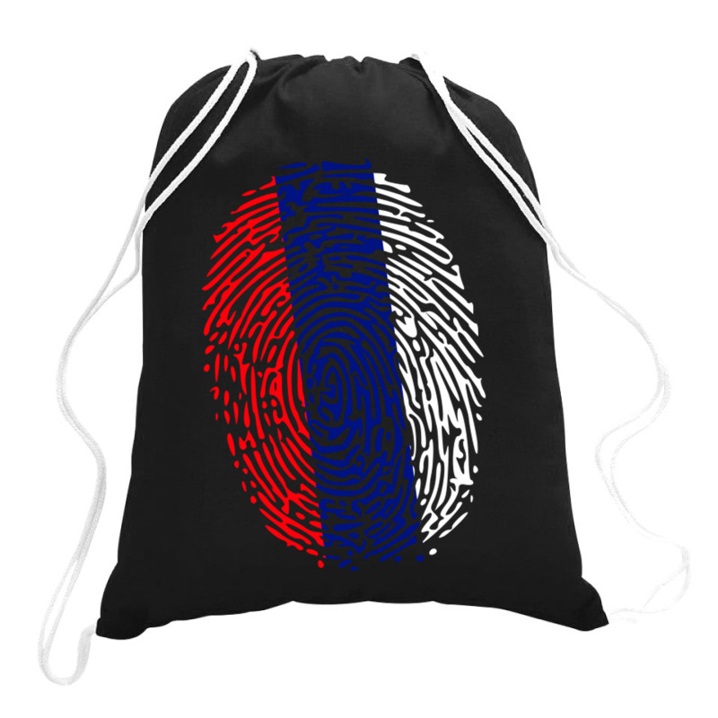 Fingerprint Russia Flag Drawstring Bags by JeremyHurley | Artistshot