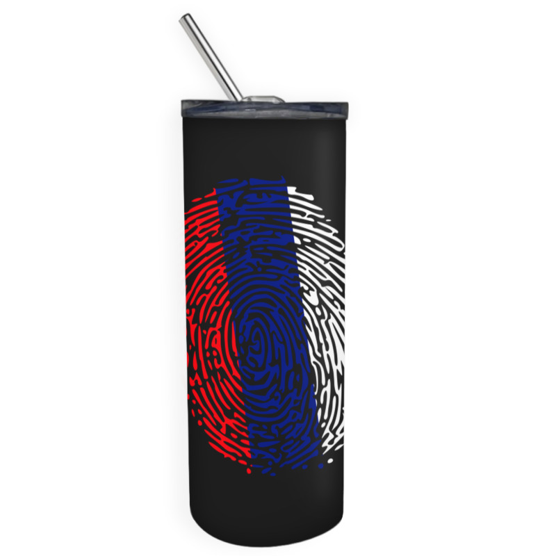 Fingerprint Russia Flag Skinny Tumbler by JeremyHurley | Artistshot