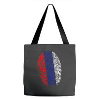 Fingerprint Russia Flag Tote Bags | Artistshot