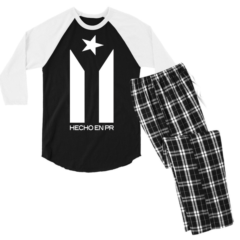 Limited Edition Hecho En Puerto Rico Made In Puerto Rico Flag Boricua Men's 3/4 Sleeve Pajama Set by webberkyla | Artistshot