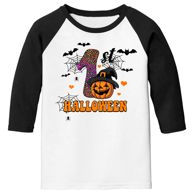 Funny My First Halloween Cute Pumpkin Spooky Costume Youth 3/4 Sleeve | Artistshot