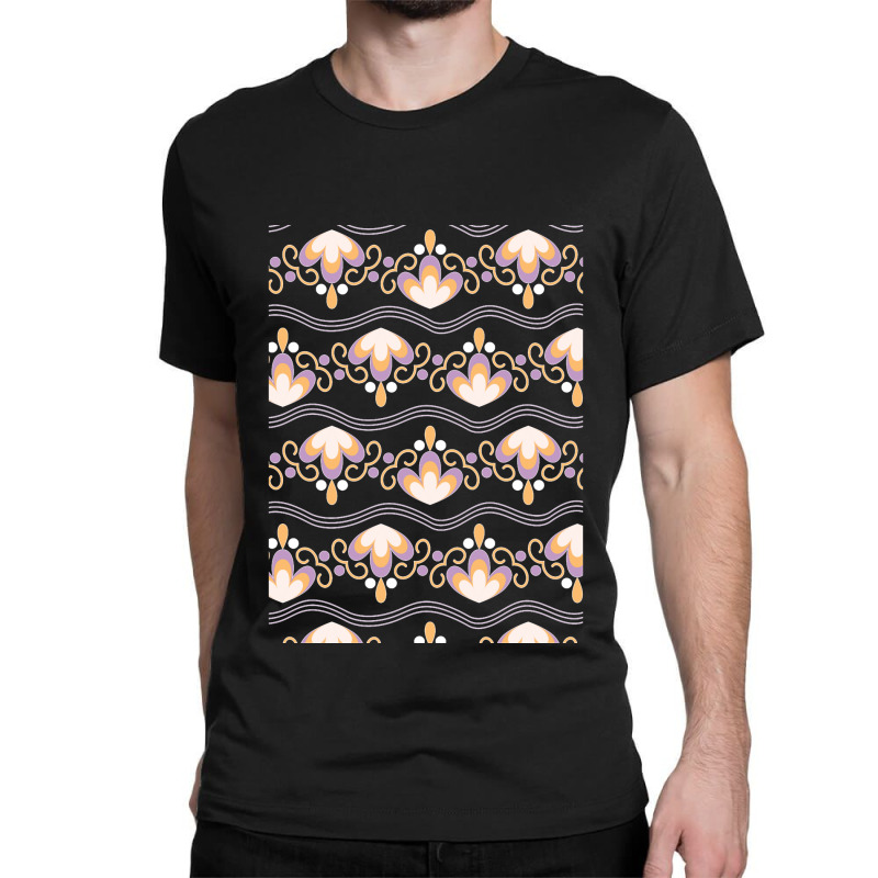 Ornamental Floral Seamless Pattern Creative Oriental Wavy Design Repea Classic T-shirt | Artistshot