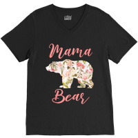 Hot Trend Mama Bear Floral Mothers Day V-neck Tee | Artistshot