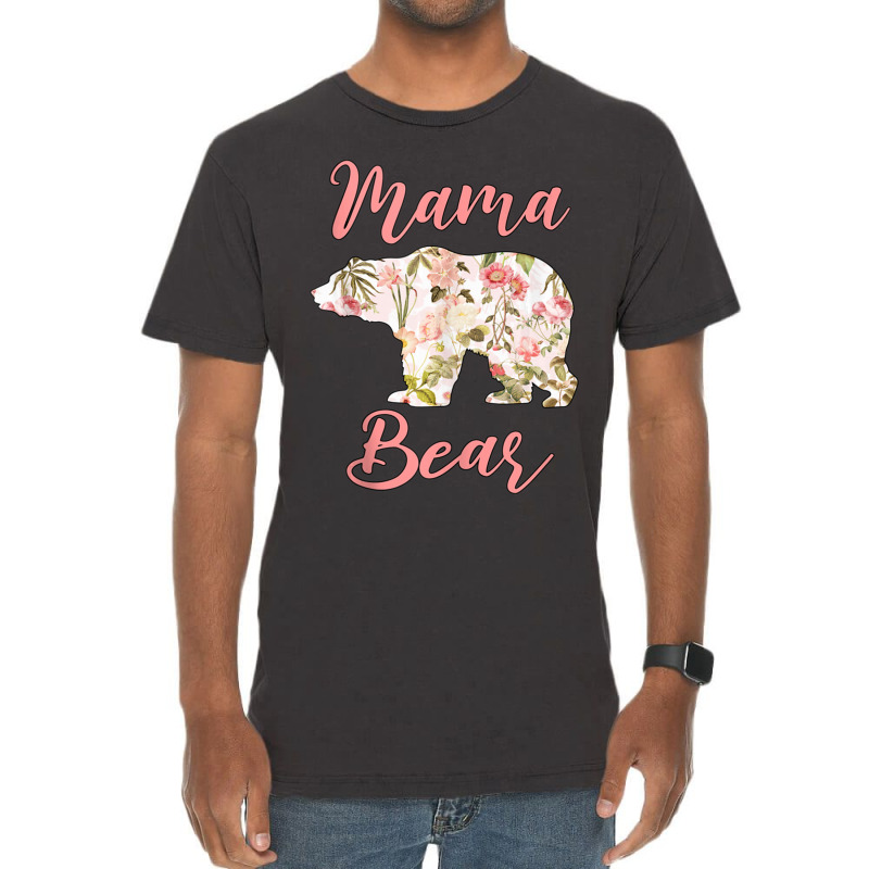 Hot Trend Mama Bear Floral Mothers Day Vintage T-shirt | Artistshot