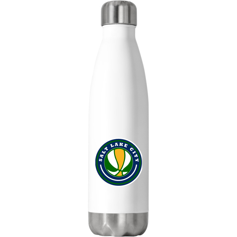 Salt Lake City Basketball Boy Stainless Steel Water Bottle | Artistshot