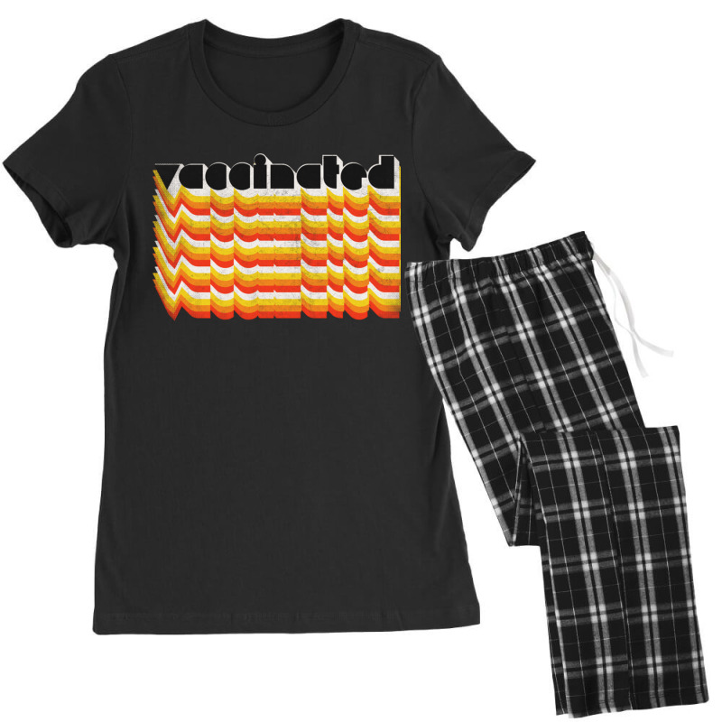 Vaccinated Retro Style Typography Design Women's Pajamas Set by CaridadAlstott | Artistshot