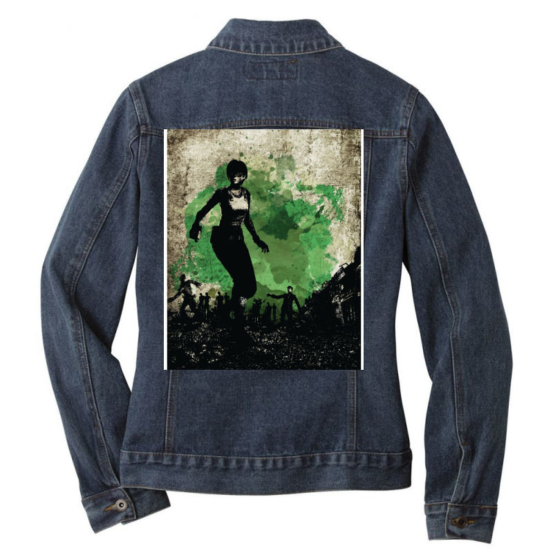 Resi Zero Rebecca Chambers Minimalist Art Ladies Denim Jacket by superivelisy | Artistshot