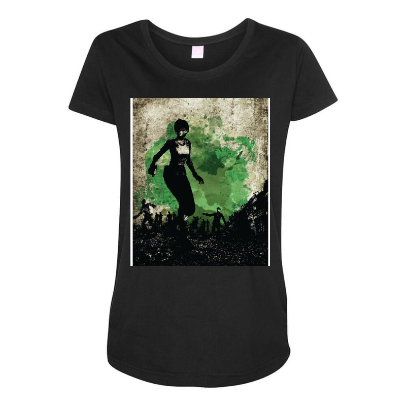 Resi Zero Rebecca Chambers Minimalist Art Maternity Scoop Neck T-shirt by superivelisy | Artistshot