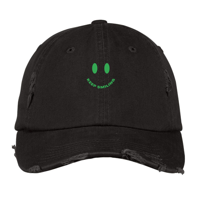 Keep Smiling Vintage Cap | Artistshot