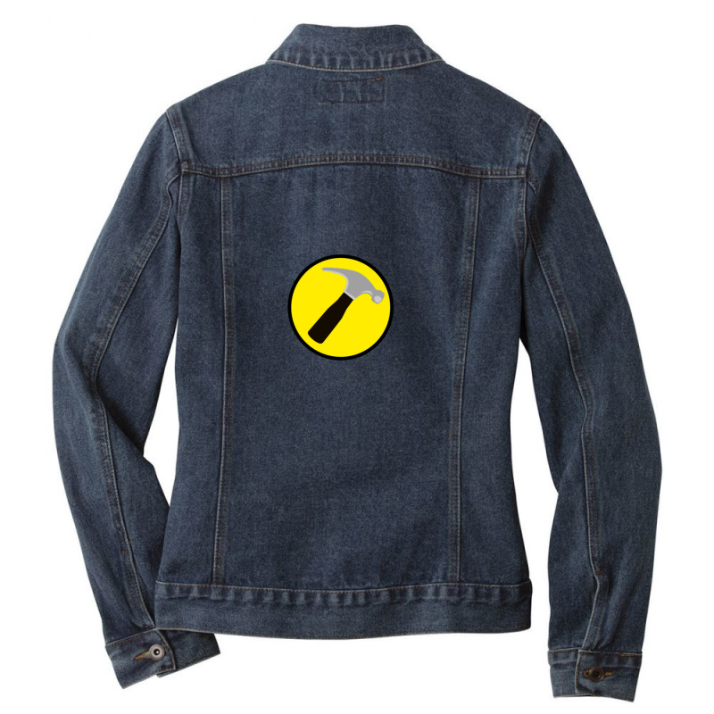 Captain Hammer (outlined) Ladies Denim Jacket by TracyLSontrop | Artistshot