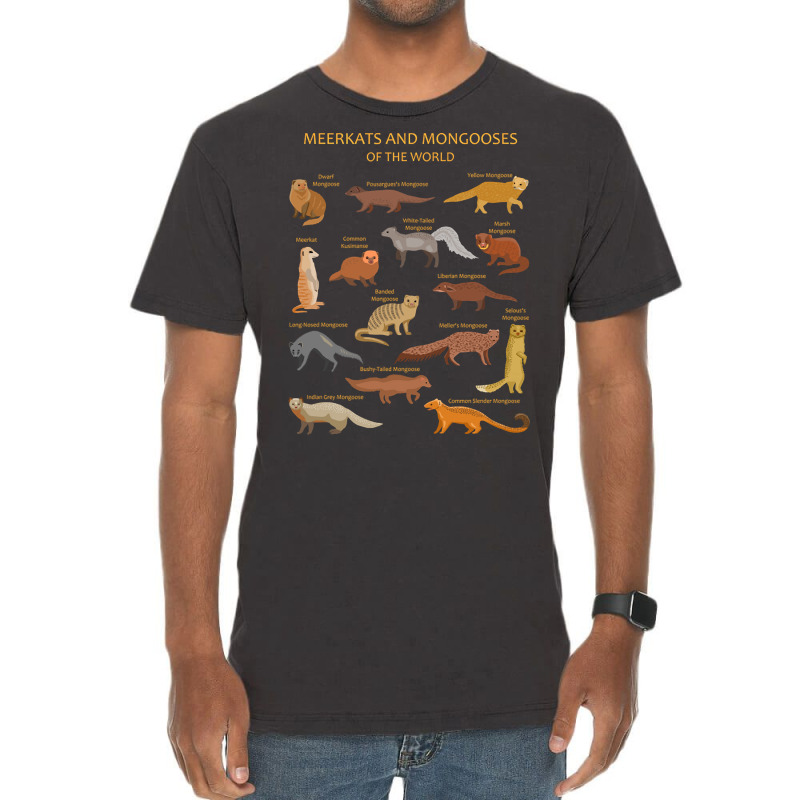 Trending Meerkat And Mongoose Species Vintage T-Shirt by Ledford Leslie | Artistshot