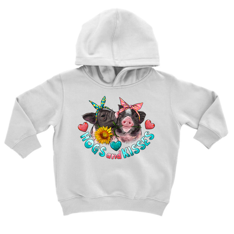 Hogs And Kisses Pigs Toddler Hoodie | Artistshot