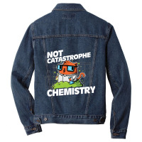 Trending Not Catastrophe Chemistry Pun Cat Shirt Funny Chemistry Cat H Men Denim Jacket | Artistshot