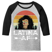 Retro Latina Af Shirt Vintage Latinas Gift For Latino Women Youth 3/4 Sleeve | Artistshot