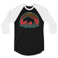 Limited Edition Hyena Retro Safari Wildlife Vintage 80s Style 3/4 Sleeve Shirt | Artistshot