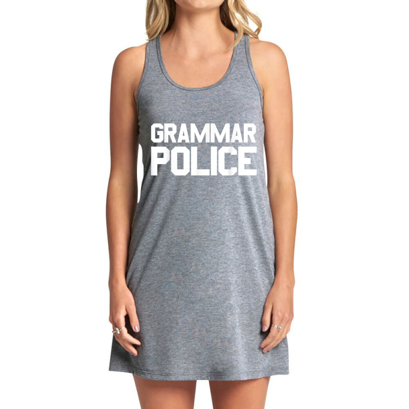 Grammar Police Costume Funny Halloween Grammar Police Tank Dress by ElizahTessieDenniston | Artistshot