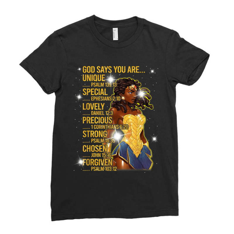 Wonder Black Woman, Black Strong Woman Tee Ladies Fitted T-Shirt by SandraMarianela | Artistshot