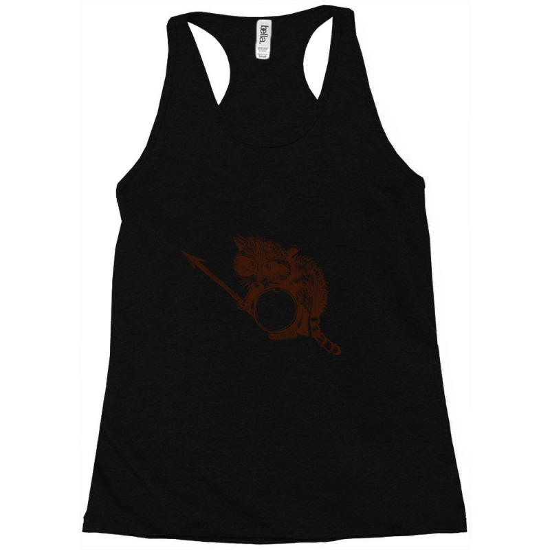 Limited Edition Raccoon Spear Fighter Racerback Tank by Milne Charlton | Artistshot