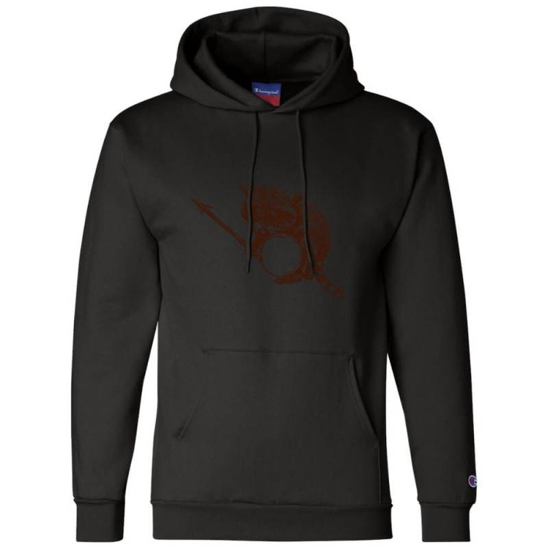 Limited Edition Raccoon Spear Fighter Champion Hoodie by Milne Charlton | Artistshot