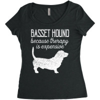 Trending Basset Hound Because Therapy Is Expensive Adopt Dont Shop Women's Triblend Scoop T-shirt | Artistshot