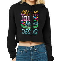 Hot Trend Fun Christian Jelly Bean Candy Lover Easter Jesus Saying Cropped Hoodie | Artistshot