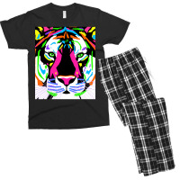 Limited Edition Neon Tiger Close Up Men's T-shirt Pajama Set | Artistshot