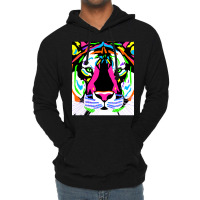 Limited Edition Neon Tiger Close Up Lightweight Hoodie | Artistshot