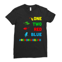 Limited Edition Reading Teacher Squad Oh The Places One Two Red Blue F Ladies Fitted T-shirt | Artistshot