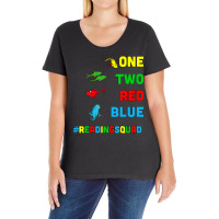 Limited Edition Reading Teacher Squad Oh The Places One Two Red Blue F Ladies Curvy T-shirt | Artistshot