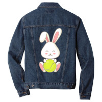 Easter Day T  Shirt Easter Bunny Tennis Ball Easter Day For Kids T  Sh Men Denim Jacket | Artistshot