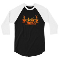 Halloween Things Funny Pumpkin Face Halloween Costume 3/4 Sleeve Shirt | Artistshot