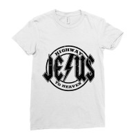 Jesus Highway To Heaven Lightning Bolt Christian Religious Tank Top Ladies Fitted T-shirt | Artistshot