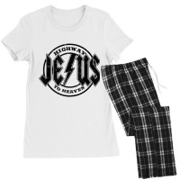 Jesus Highway To Heaven Lightning Bolt Christian Religious Tank Top Women's Pajamas Set | Artistshot