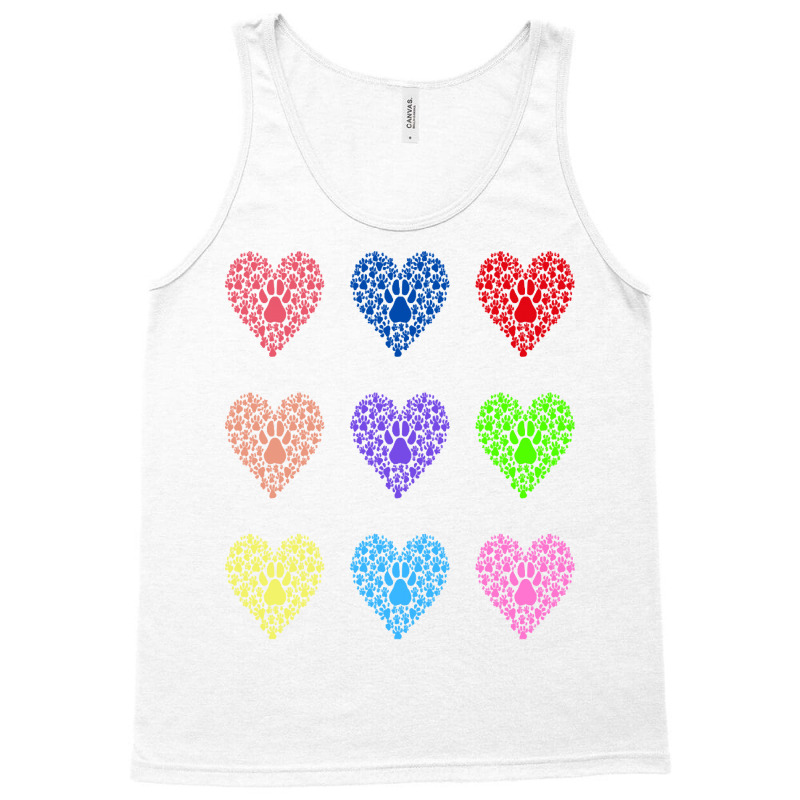 Colorful Hearts T  Shirt Colorful Feline Hearts T  Shirt Tank Top | Artistshot