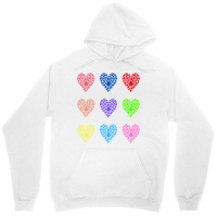 Colorful Hearts T  Shirt Colorful Feline Hearts T  Shirt Unisex Hoodie | Artistshot