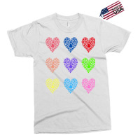 Colorful Hearts T  Shirt Colorful Feline Hearts T  Shirt Exclusive T-shirt | Artistshot