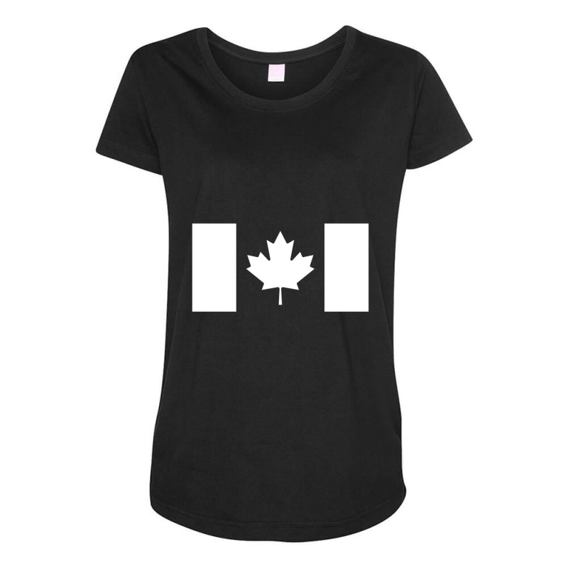 Flag Of Canada  White Maternity Scoop Neck T-shirt by SheilaAntoinette | Artistshot