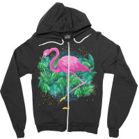 Flamingo T  Shirt Tropical Flamingo Bird Botanical Flamingos T  Shirt Zipper Hoodie | Artistshot