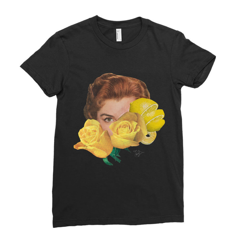 Hot Trend Woman Between Flowers And Lemons Ladies Fitted T-Shirt by Inmamlil638 | Artistshot