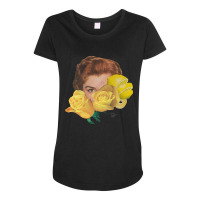 Hot Trend Woman Between Flowers And Lemons Maternity Scoop Neck T-shirt | Artistshot