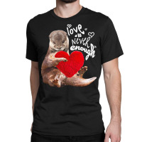 Otter T  Shirt Otter And Soft Red Heard T  Shirt Classic T-shirt | Artistshot