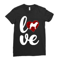 Limited Edition Akita Dog Lover Buffalo Plaid Love Akita Valentine's D Ladies Fitted T-shirt | Artistshot